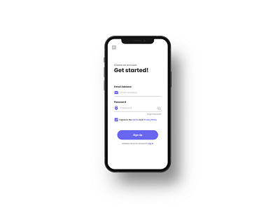 #DailyUI - Day 1 ➝ Sign Up App Screen app dailyui ui