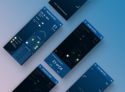 Plane seat-trading app app design flat illustration minimal ui ux