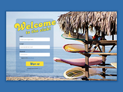 001 - Sign Up dailyui dailyui 001 hellodribbble sign up web