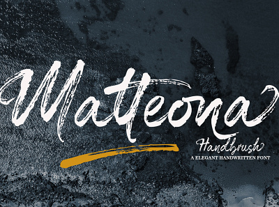 Matteona Brush brush calligraphy elegant hand lettering handbrush handmade modern natural rough signage typeface typography wedding