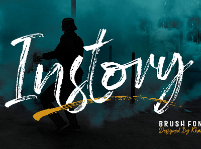 Instory Brush Font branding brush elegant hand lettering handbrush handmade logo modern typeface typography