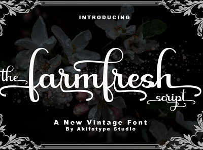 Farmfresh Script branding calligraphy elegant hand lettering logo modern signage typeface typography wedding