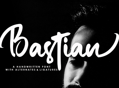 Bastian Handwritten bold font branding brush elegant handbrush handwritten typeface typography wedding