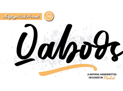 Qaboos - Natural Handwritten branding brush elegant graphic design handwritten logo modern typeface typography wedding