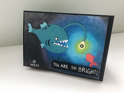 Angler Fish Light Up Greeting Card