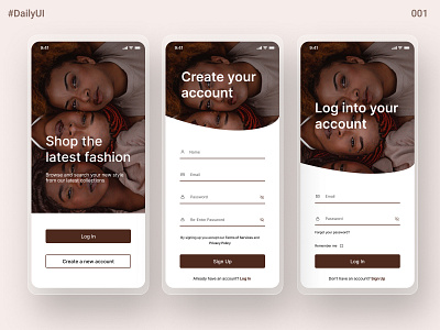 Daily UI #001 - Sign Up app dailyui dailyui001 dailyuichallenge design figmadesign mobileapp ui