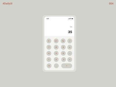 Daily UI #004 - Calculator app dailyui dailyui004 dailyuichallenge design figmadesign ui