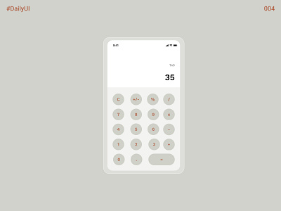 Daily UI #004 - Calculator