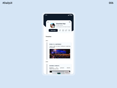 Daily UI #006 - User Profile app dailyui dailyui006 dailyuichallenge design figmadesign ui