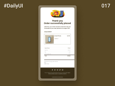 Daily UI #017 - Email Receipt app dailyui dailyui 017 dailyuichallenge design figmadesign ui