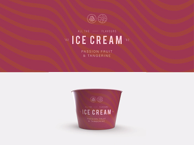 Ice Cream Flavor Design branding design typography vector