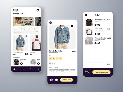 Commerce App app commerce mobile ui ux