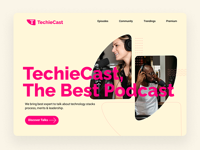 Tech Stack Podcast branding design landing page ui ux