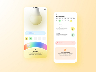 Bulb App IOT app design mobile ui ux