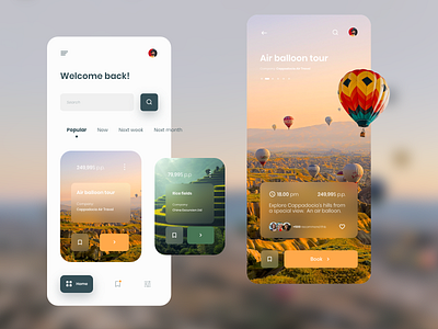 Travel app UI