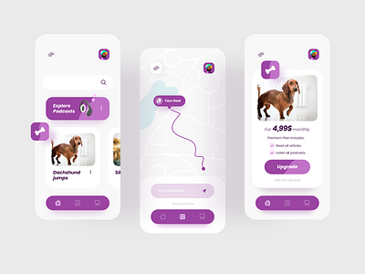 Pets App app branding card design cards ui design interaction design minimal petcare pets ui uidesign uiux userexperience userinterface ux uxdesign