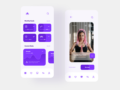 Fitness Mobile App app branding card design cards ui design interaction design ui ui design uidesign uiux userexperience userinterface ux uxdesign