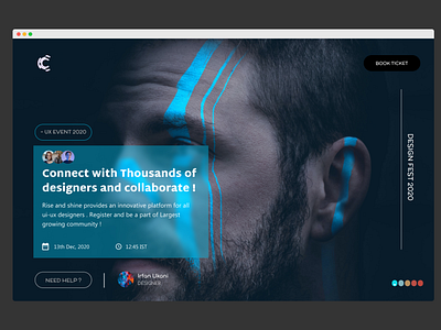 UX - UI Event Landing Page by Irfan Ukani on Dribbble