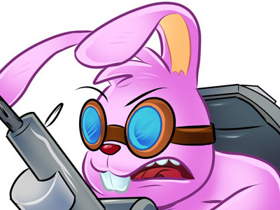 Danger Rabbit character art concept art gaming mobile games