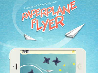 Paperplane Flyer Poster concept art mobile game mobile game designer mobile game developer poster