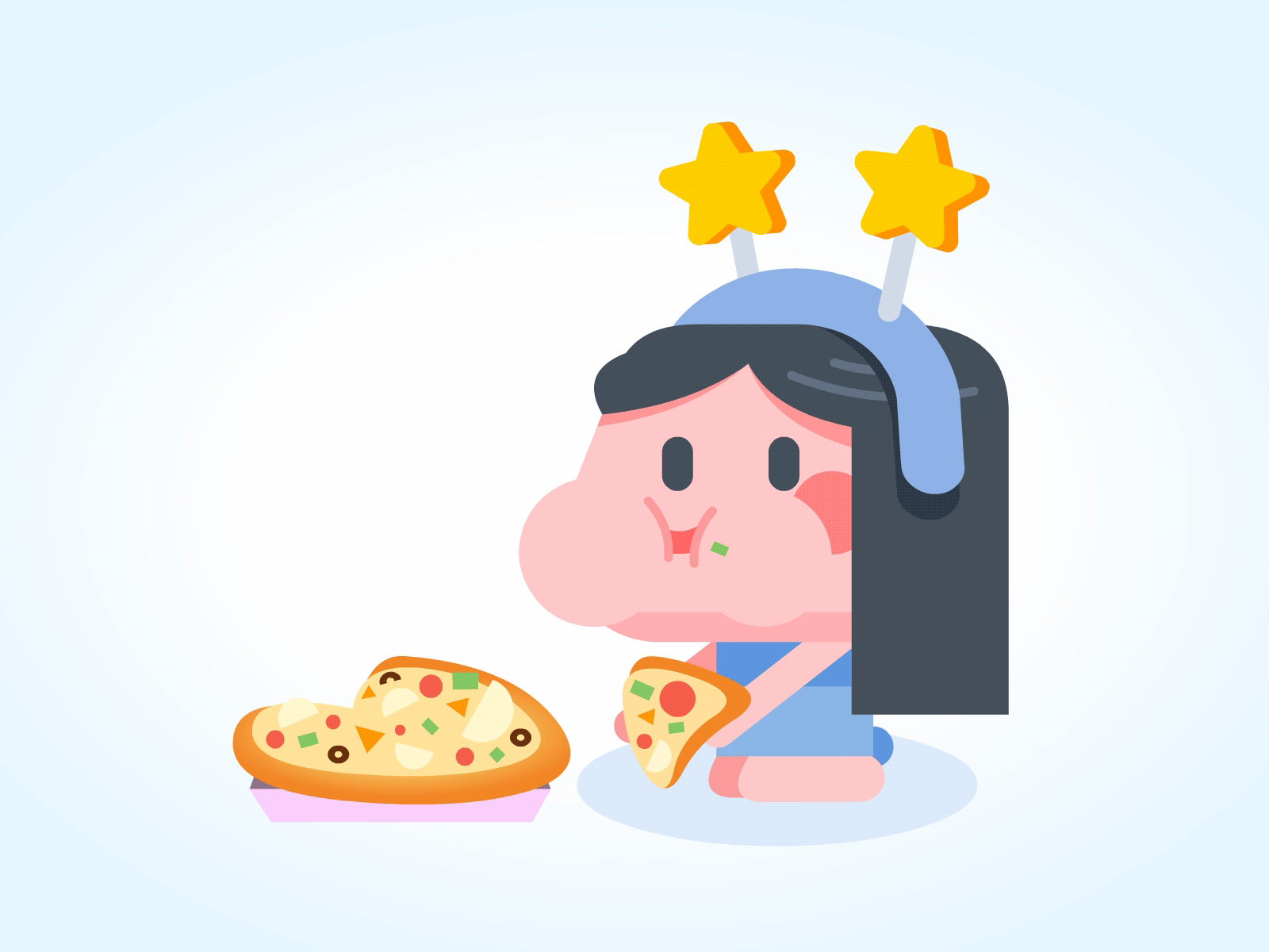 麦芽 Malt 2d animation character animation design emoji gif pizza