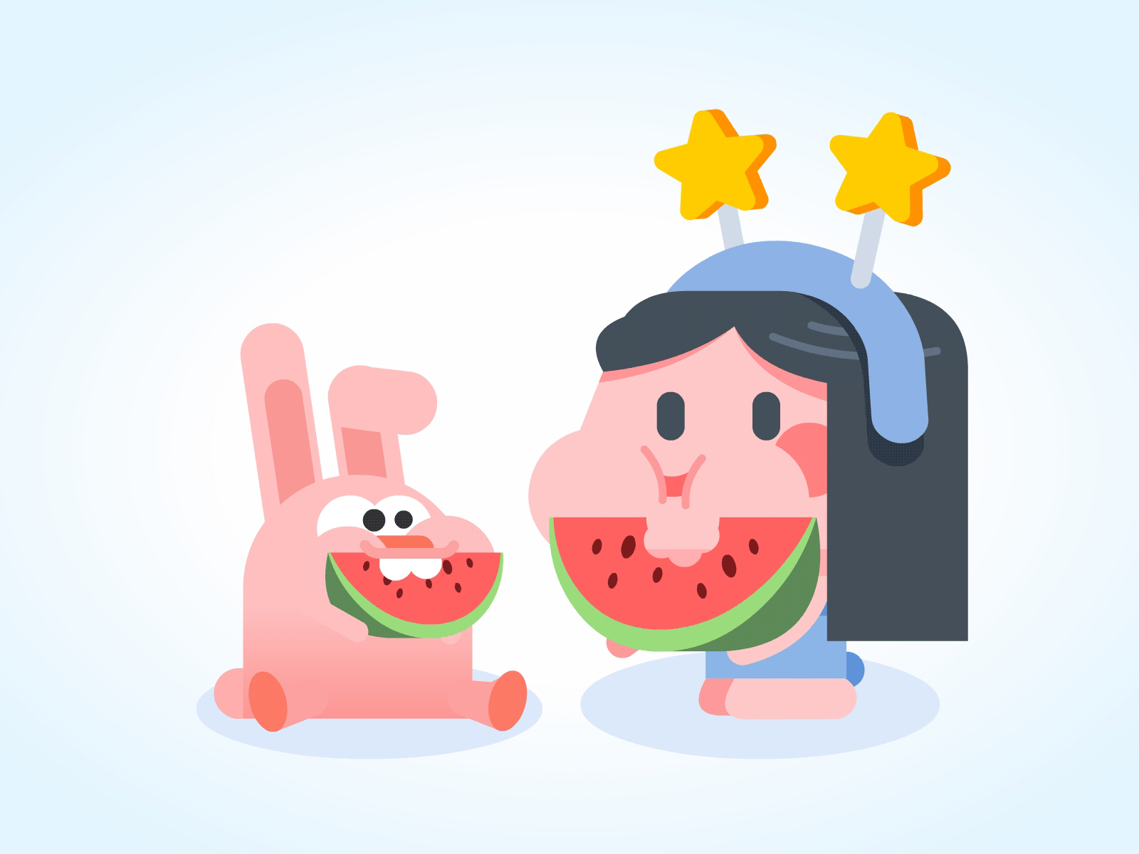 Malt 2d animation character animation design emoji gif watermelon