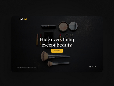 Landing page for a Make up artist website black ecommerce landing page product prototype ui design uidesign uiux uxdesign