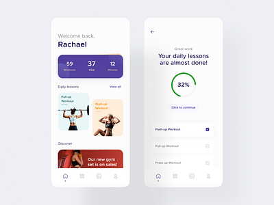 Fitness & Workout App app apple design fitness app fitness club fitness logo ui ui ux ui design uidesign uiux ux uxdesign uxui workout