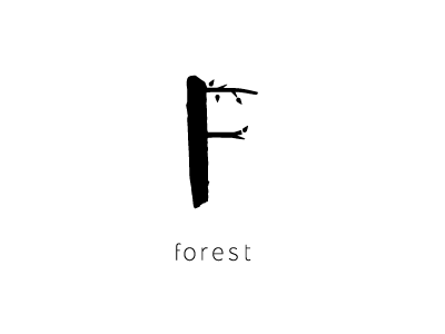 Forest branding design f forest logo mark