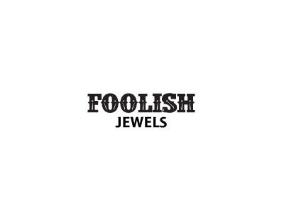 Foolish Jewels branding jewelry logo logotype old typeface western wordmark