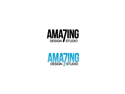 Amazing 7 Design Studio logo design brand studio seven 7 number gradient client
