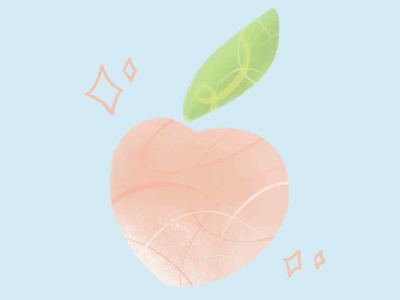Peachy animated gif animation animation 2d design digital art fruit gif illustration peach procreate summer texture