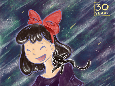 Celebrating 30 years of Kiki’s Delivery Service digital art illustration procreate