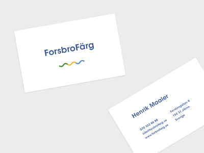 Forsbro Färg Business Card branding business card forsbro färg logo painter painting