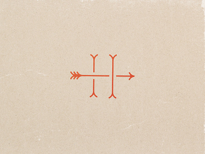 Hobo Arrow Monogram arrow badge brand branding hobo identity letter logo monogram simple shapes texture