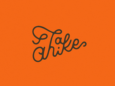 Take A Hike create your own way custom enamel pin flag hand lettering hike lettering orange pennant pin script take a hike