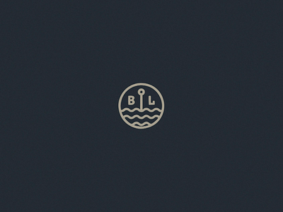 Black Lake Mini Logo badge beer blue brand brewery craft beer fishing logo monoline nature thic lines waves