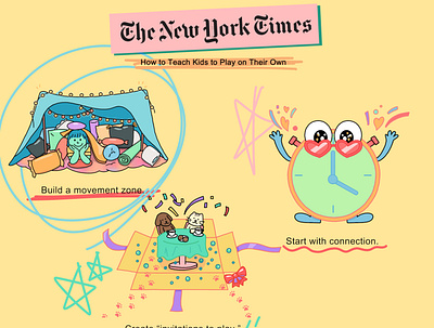 Spot illustrations for NYTimes colorful colors cute illustration editorial editorial illustration editorial layout illustration illustration digital illustration digitalart kids illustration magazine illustration nytimes parenting the new york times vibrant