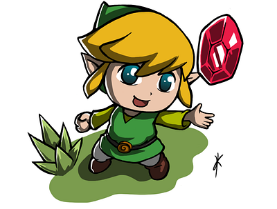 CHIBI LINK fanart illustration link nintendo zelda