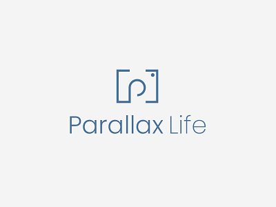 Parallax Life blue branding identity logo logo design minimalistic modern photography sophisticated