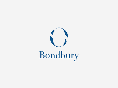 Bondbury blue branding design graphic identity logo logo design minimalistic modern sophisticated