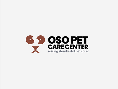 OSO PET CARE CENTER branding design graphic identity logo logo design minimalistic modern sophisticated