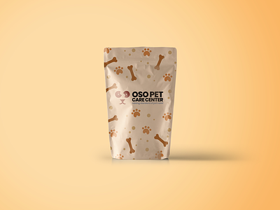 OSO PET CARE CENTER bag branding design food graphic identity logo logo design minimalistic mockup modern sophisticated
