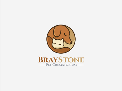 BrayStone aesthetic balance branding brown cat colour creative crematorium design dog form graphic graphic design identity illustration logo logo design modern shape sophisticated