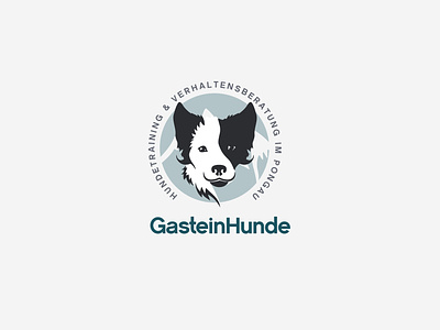 Gasteinhunde aesthetic balance blue branding colour creative design dog gasteinhunde graphic graphic design identity illustrator logo logo design logo type mountain shape sophisticated typogaphy