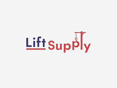 Lift Supply aesthetic balance branding clever crane creative design graphic graphic design identity illustration lift literal logo logo design modern sophisticated stylisch supply typography