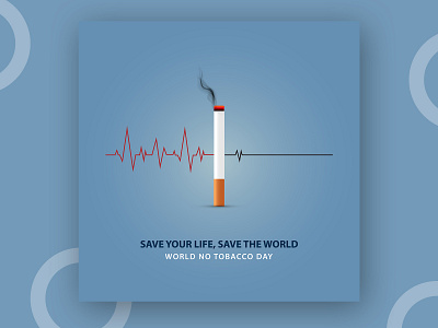 World no tobacco day, Active heartbeat signal to death signal