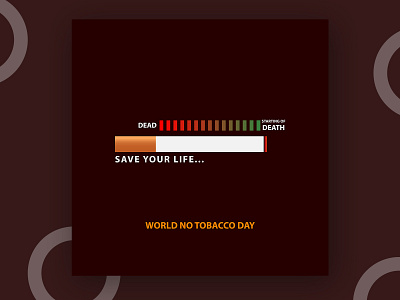 World no tobacco day showing cigarette meter end of deed vector