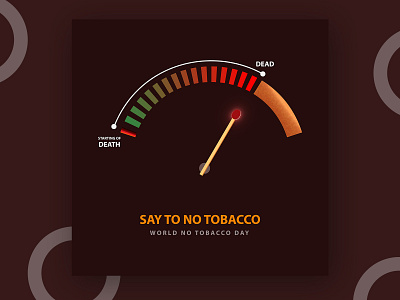 showing cigarette meter end of a deed by Match stick vector