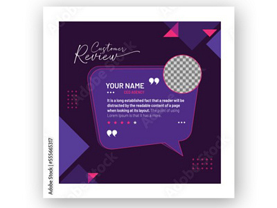 Testimonial quote banner vector illustration template infographic